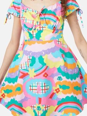 Dangerfield Idolize Babydoll Tie-Shoulder Dress